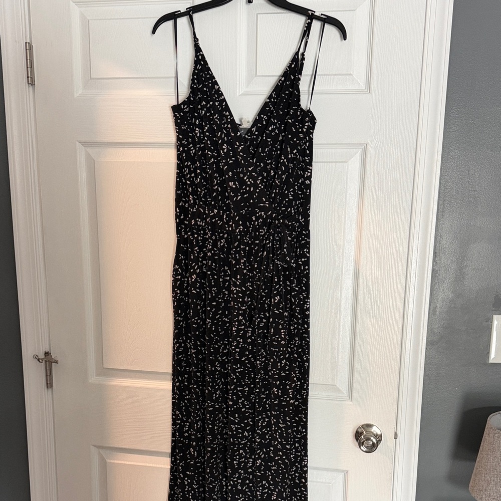 Kaileigh Black and White Spotted Jumpsuit